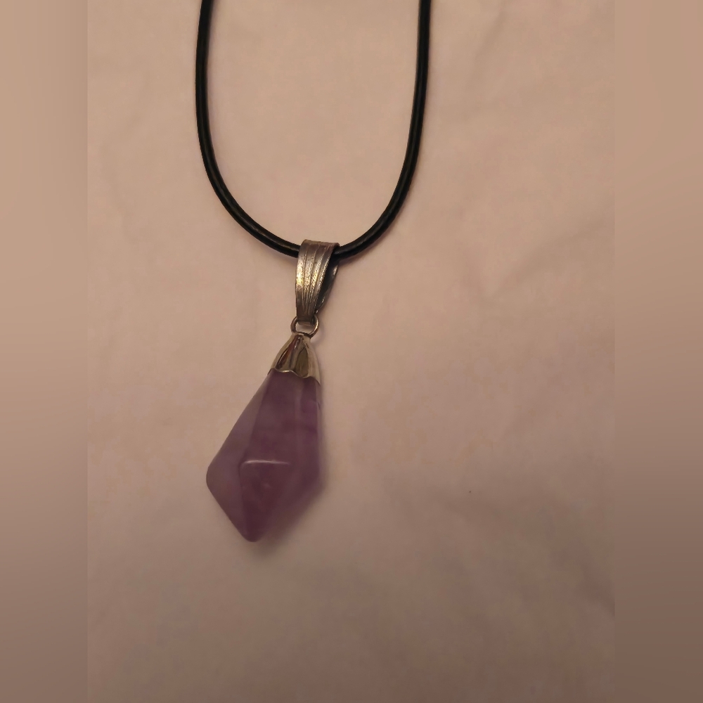 Amethyst Purple Pendant Necklace